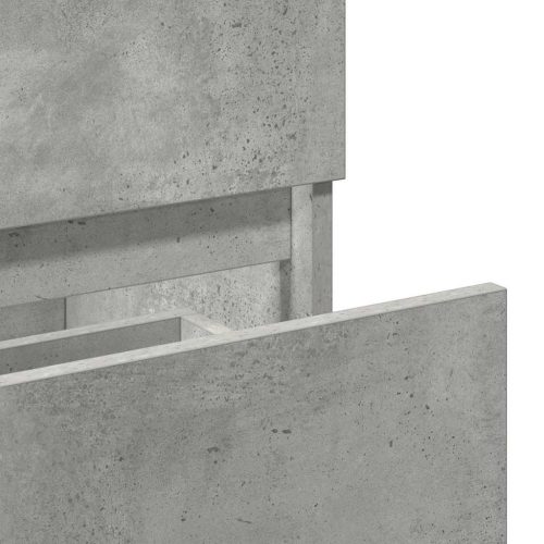  betonszürke szerelt fa fürdőszobaszekrény tükörrel