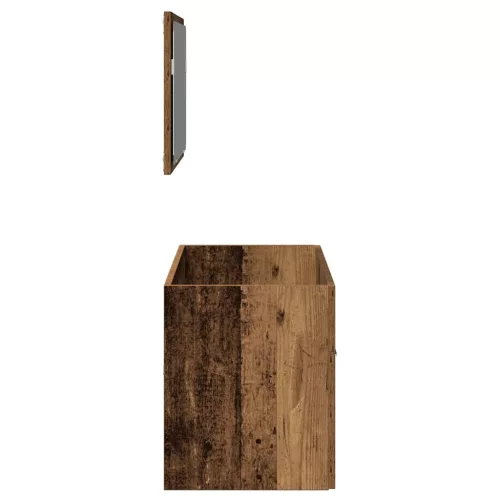  Fürdőszoba szekrény tükörrel Régi fából készült fűrészáru