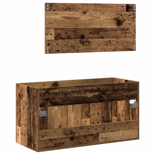  Fürdőszoba szekrény tükörrel Régi fából készült fűrészáru