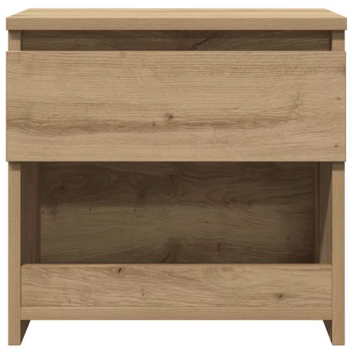  kézműves tölgy színű szerelt fa éjjeliszekrény 40x30x39 cm