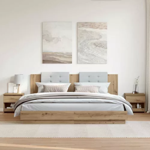  éjjeliszekrények 2 db Artisan tölgy 40x30x39 cm műfa