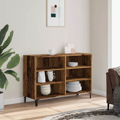  antik fa színű szerelt fa tálalószekrény 103,5 x 35 x 70 cm