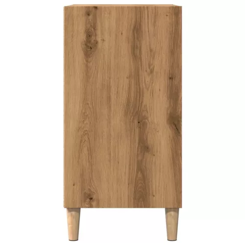  kézműves tölgy színű szerelt fa tálalószekrény 57 x 35 x 75 cm