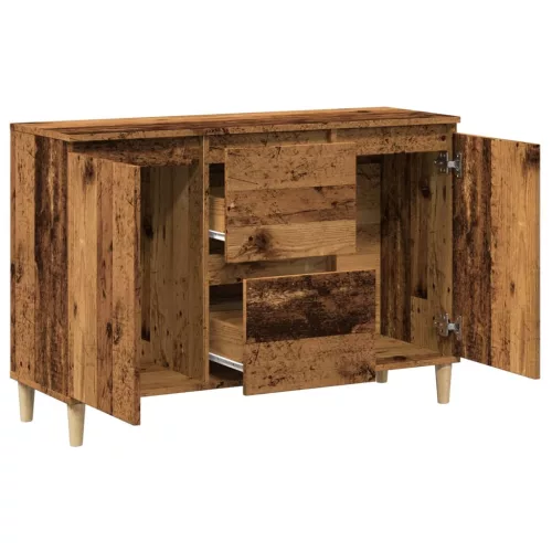  antik fa színű szerelt fa tálalószekrény 102 x 35 x 70 cm