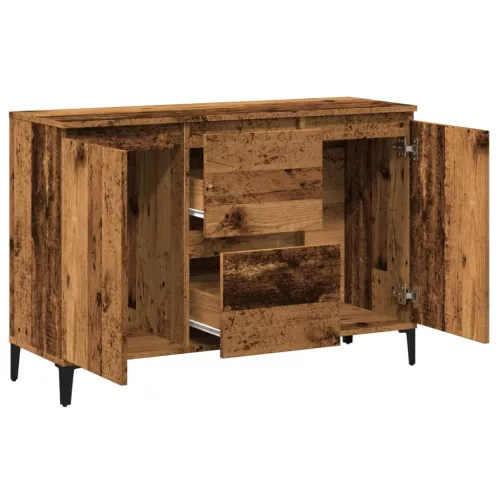  antik fa színű szerelt fa tálalószekrény 102 x 35 x 70 cm