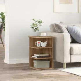    kézműves tölgy színű szerelt fa tálalószekrény 35x35x55 cm