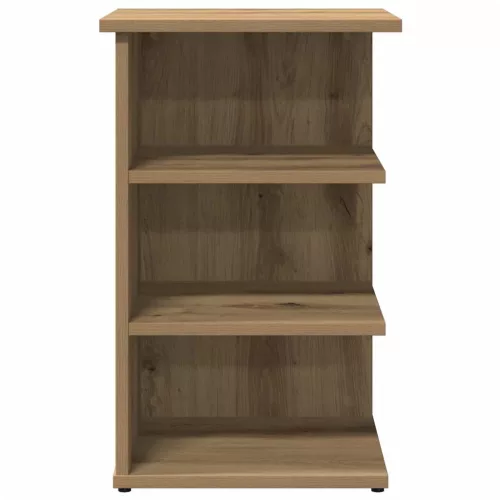  kézműves tölgy színű szerelt fa tálalószekrény 35x35x55 cm