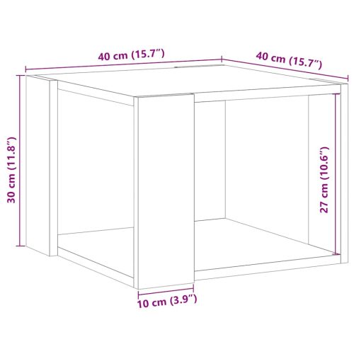  dohányzóasztal Régi fa 40x40x30 cm Gépelt fa