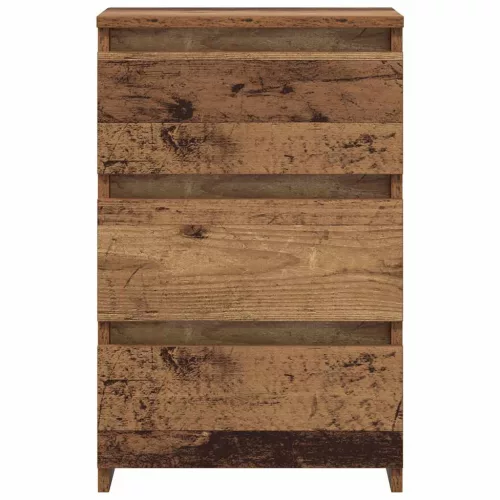  2 db antik fa színű szerelt fa éjjeliszekrény 40x35x62,5 cm