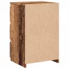  2 db antik fa színű szerelt fa éjjeliszekrény 40x35x62,5 cm