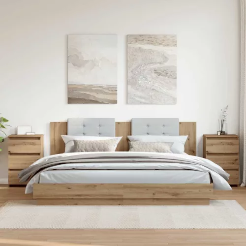  éjjeliszekrények 2 db Artisan tölgy 40x35x62,5 cm műfa