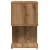  2 db kézműves tölgyszínű szerelt fa éjjeliszekrény 50x30x51,5cm