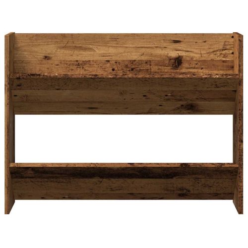  antik fa színű szerelt fa fali cipőszekrény 80 x 18 x 60 cm