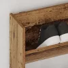  antik fa színű szerelt fa fali cipősszekrény 80 x 18 x 90 cm
