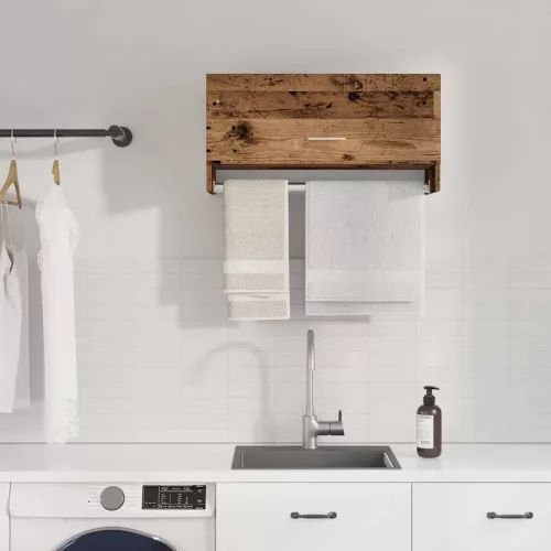  gardróbszekrény régi fa 70x32,5x35 cm Gépelt fa