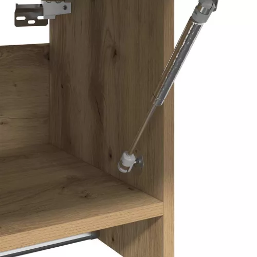  kézműves tölgy színű szerelt fa ruhásszekrény 70x32,5x35 cm