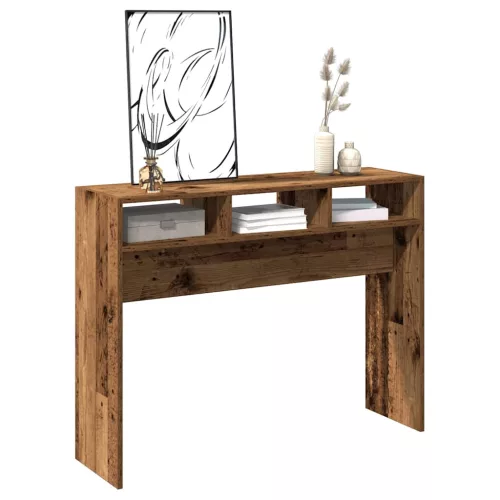  Konzolasztal régi fa 105x30x80 cm műszaki fa