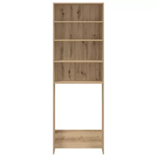  kézműves tölgy színű mosógépszekrény 64x24x190 cm