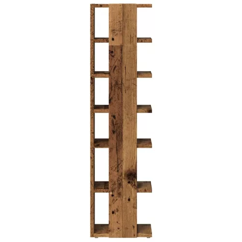  antik fa színű szerelt fa cipőszekrény 28 x 27 x 102 cm