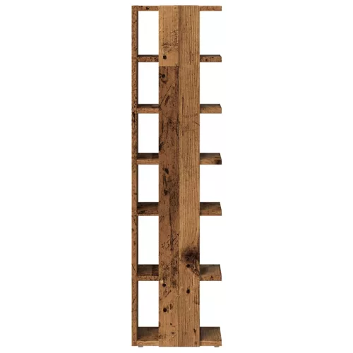  2 db antik fa színű szerelt fa cipőszekrény 28 x 27 x 102 cm