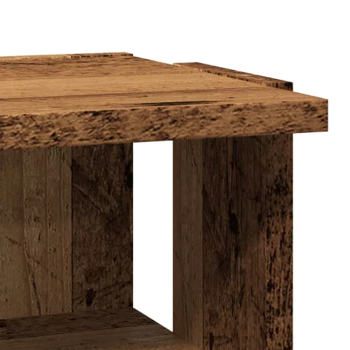  2 db antik fa színű szerelt fa cipőszekrény 28 x 27 x 102 cm