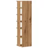  kézműves tölgy színű szerelt fa cipőszekrény 28 x 27 x 102 cm