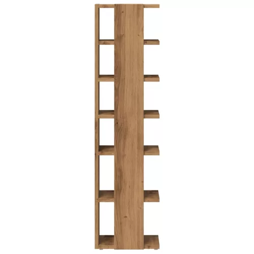  2 db kézműves tölgy színű szerelt fa cipőszekrény 28x27x102 cm