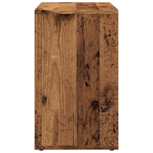  3 db antik fa színű szerelt fa egymásba tolható asztal