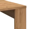  kézműves tölgy színű szerelt fa dohányzóasztal 100 x 100 x 35cm