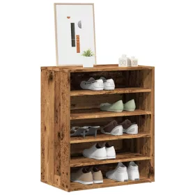  antik fa színű szerelt fa cipősszekrény 60 x 35 x 70 cm