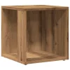  kézműves tölgy színű szerelt fa kisszekrény 33 x 33 x 34 cm