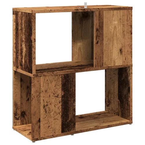  antik fa színű szerelt fa könyvszekrény 60 x 24 x 63 cm