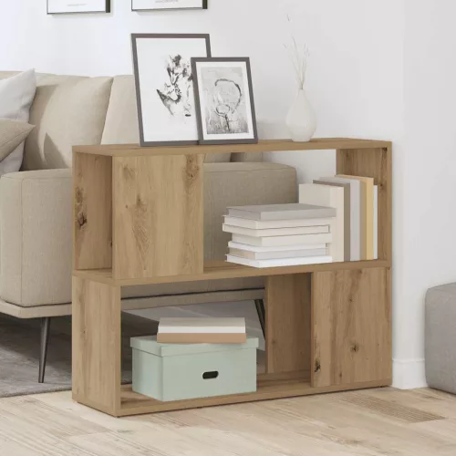  kézműves tölgy könyvszekrény/térelválasztó 80x24x63 cm