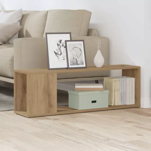  kézműves tölgy színű szerelt fa TV-szekrény 100x24x32 cm