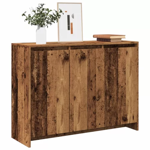  antik fa színű szerelt fa tálalószekrény 102 x 33 x 75 cm