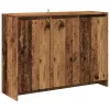  antik fa színű szerelt fa tálalószekrény 102 x 33 x 75 cm