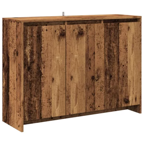  antik fa színű szerelt fa tálalószekrény 102 x 33 x 75 cm