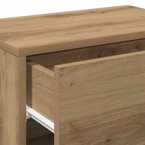  2 db kézműves tölgy színű falra szerelhető éjjeliszekrény