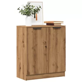    kézműves tölgy színű szerelt fa tálalószekrény 60 x 30 x 70 cm