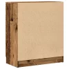  antik fa színű szerelt fa tálalószekrény 60 x 30 x 70 cm