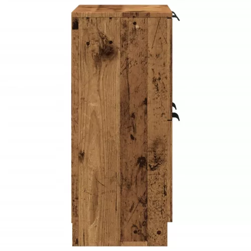  antik fa színű szerelt fa tálalószekrény 60 x 30 x 70 cm