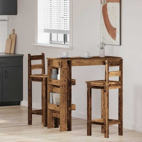  fali bárasztal Régi fa 102x45x103,5 cm Gépi fa