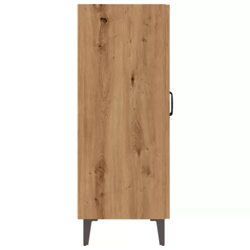  kézműves tölgy színű szerelt fa tálalószekrény 70 x 34 x 90 cm