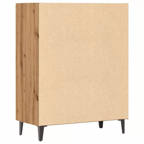  kézműves tölgy színű szerelt fa tálalószekrény 70 x 34 x 90 cm