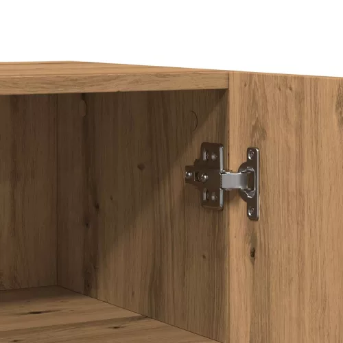  kézműves tölgy színű szerelt fa tálalószekrény 100 x 36 x 60 cm