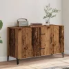  antik fa színű szerelt fa tálalószekrény 100 x 36 x 60 cm