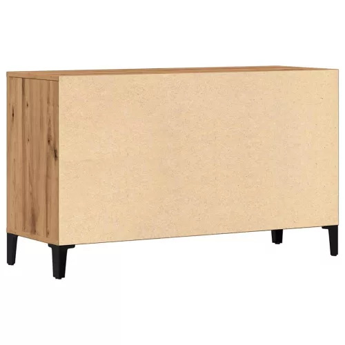  kézműves tölgy színű szerelt fa tálalószekrény 100 x 36 x 60 cm
