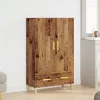  Highboard régi fa 70x31x115 cm gépesített fa