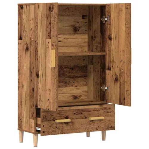 Highboard régi fa 70x31x115 cm gépesített fa