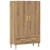  Highboard artisan tölgy 70x31x115 cm gépi úton előállított fa